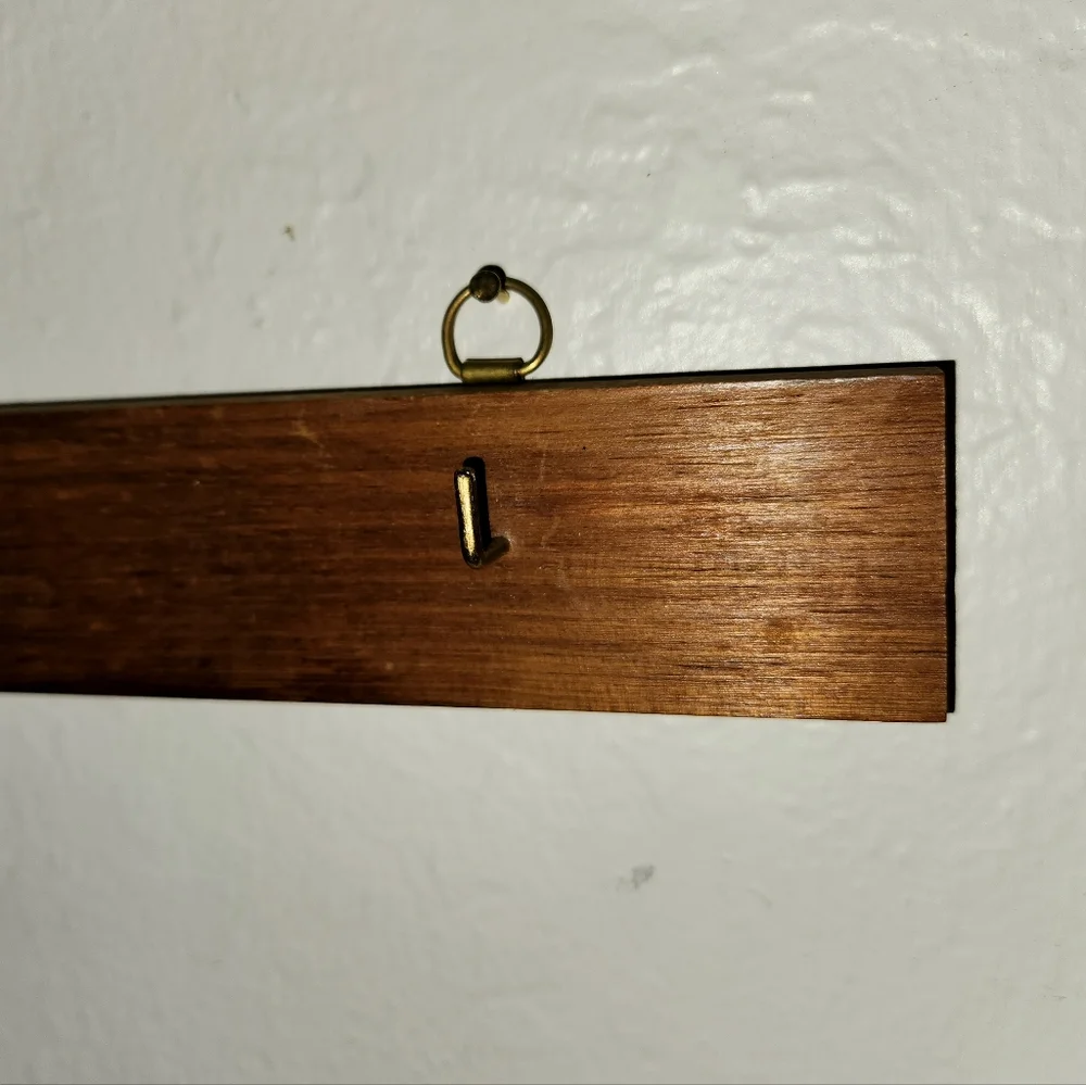 Vintage 1960s Swedish Wall Mounted Teak Key Hooks